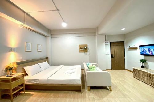 44 Room Rama 3にあるベッド