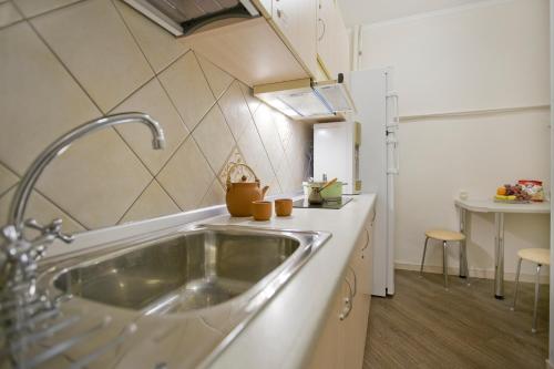Virtuvė arba virtuvėlė apgyvendinimo įstaigoje Guest House on Kazanskaya