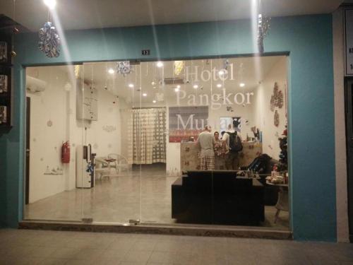 a store front window of a hotel rancourtveltvelt mhm at Hotel Pangkor Mutiara in Pangkor