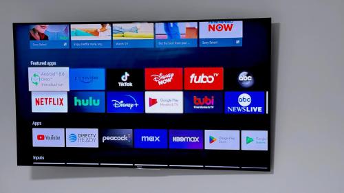 Una televisión o centro de entretenimiento en Deluxe Joy
