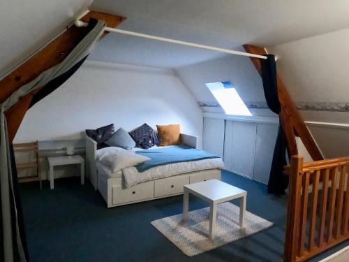 Posezení v ubytování Appartement sur le port de Saint-Vaast-la-Hougue