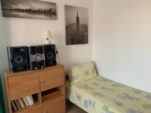 Postel nebo postele na pokoji v ubytování Mníchov dvor