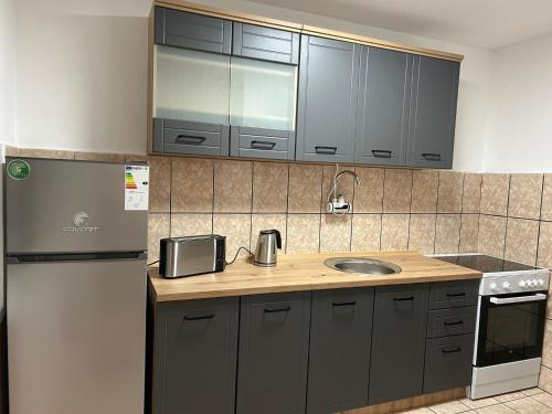 Dapur atau dapur kecil di Mila apartments