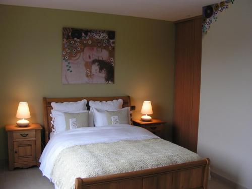 Ένα ή περισσότερα κρεβάτια σε δωμάτιο στο Fleur de Ciel
