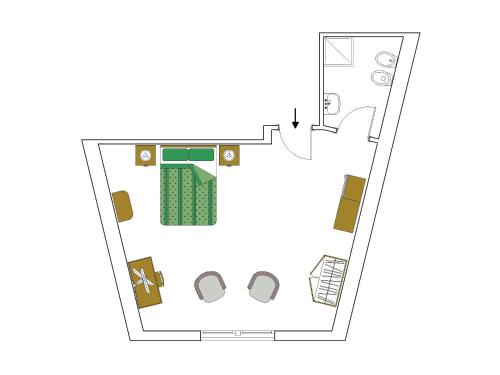 Půdorys ubytování Hotel Elbele Garnì
