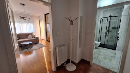 Koupelna v ubytování NOBILIS apartman Osijek