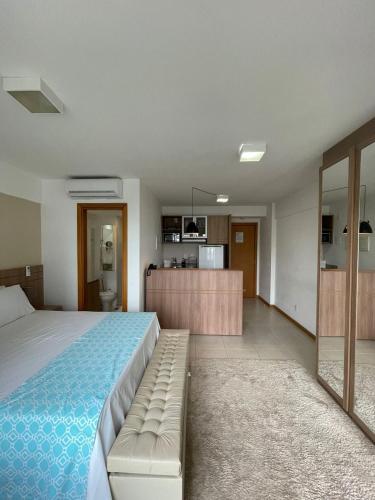 Katil atau katil-katil dalam bilik di Flat moderno hotel Saint Moritz