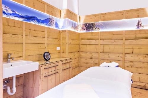 Koupelna v ubytování Hotel Palü