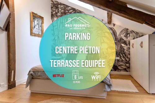Maison et appartement attenant pour 10 personnes avec terrasse, cour et parking