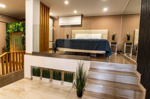Postel nebo postele na pokoji v ubytování Level 1 Spa Apartman