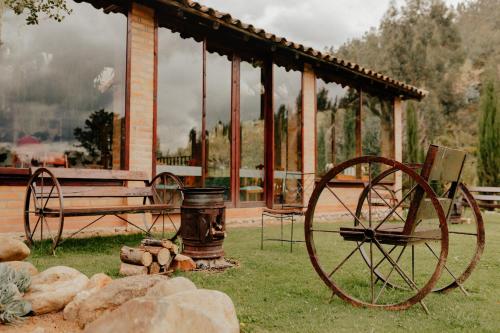 Hosteria Caballo Campanaにある庭