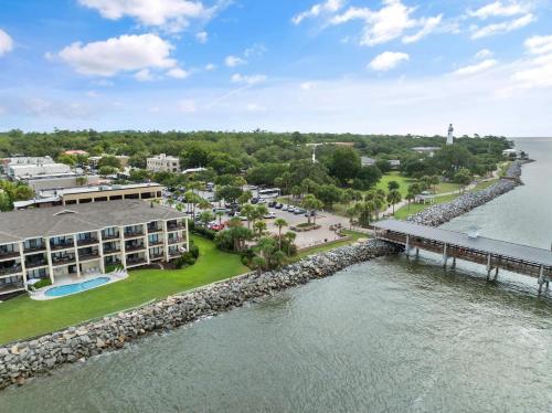 an aerial view of a resort next to the water at Pier Pointe #305 - 100 Floyd Street, Unit 305 in King City