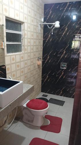 Et badeværelse på Casa temporada