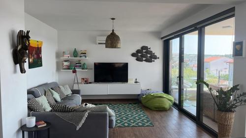 Χώρος καθιστικού στο Luxury Apartment Eszter