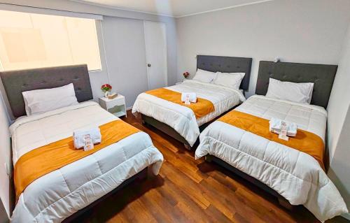Katil atau katil-katil dalam bilik di Hotel Terrazas del sol