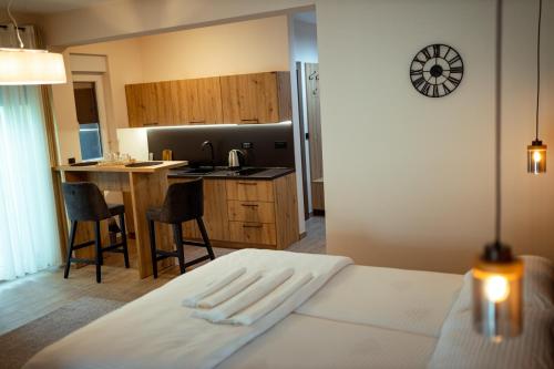 Top Zlatar Apartmaniにあるキッチンまたは簡易キッチン