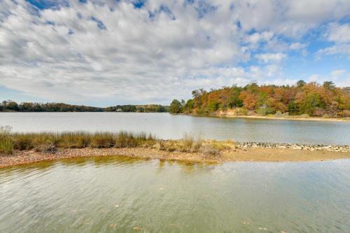 an island in the middle of a body of water at Waterfront Home with Dock in Chesapeake Bay Area! in Lancaster