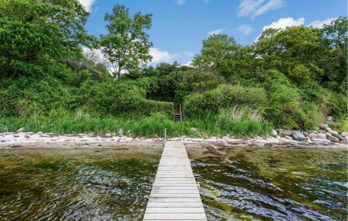 a wooden bridge over a body of water at 2 Bedroom Awesome Home In Haarby in Hårby