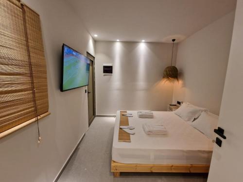 TV a/nebo společenská místnost v ubytování Trees Art Hotel & Suites