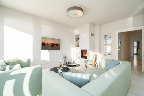 Posezení v ubytování Strandresidenzen Bansin Schloonpalais 6