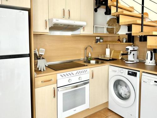 Küche/Küchenzeile in der Unterkunft Villa Majanicho con piscina