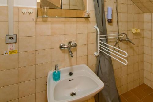 Kúpeľňa v ubytovaní Dvoupokojový apartmán Penzion Hrádek
