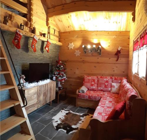 Posezení v ubytování Chalet L' ADRET