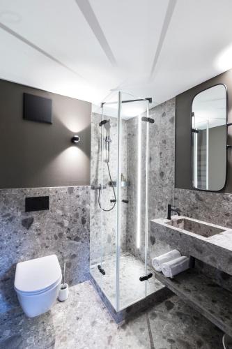 Koupelna v ubytování Hotel Dieschen