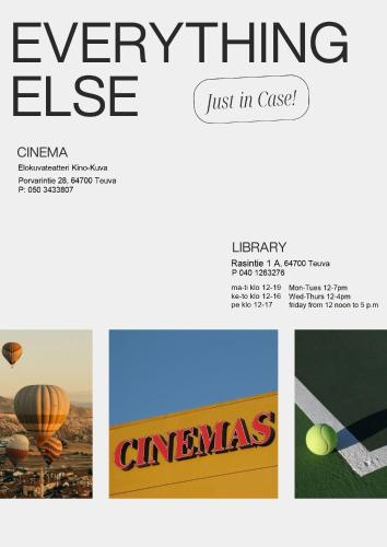 a flyer for a event with a hot air balloon at Villa Nisula - yläkerran asunto in Teuva