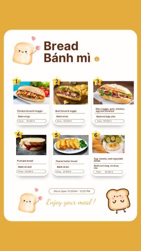 a page of a food website with different pictures of food at Tam Coc Lavender Homestay -Authentic Ninh Binh Experiences in Ninh Binh
