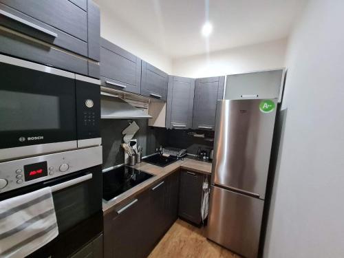 Kuchyň nebo kuchyňský kout v ubytování Apartmán centrum MI
