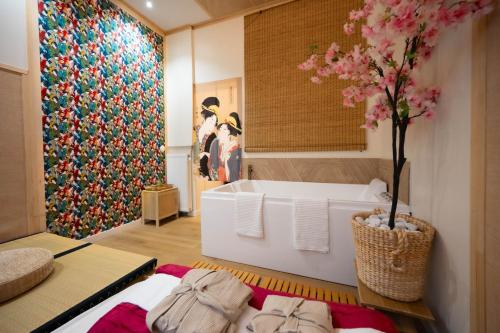 Ένα ή περισσότερα κρεβάτια σε δωμάτιο στο Japan Room