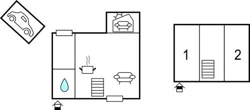 a diagram of a house with four different views at Gorgeous Home In Maribo With Wifi in Maribo
