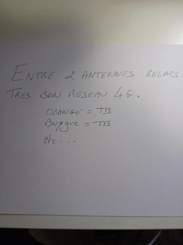 a white board with writing on it at ROUPILLON A JANET in Curvalle