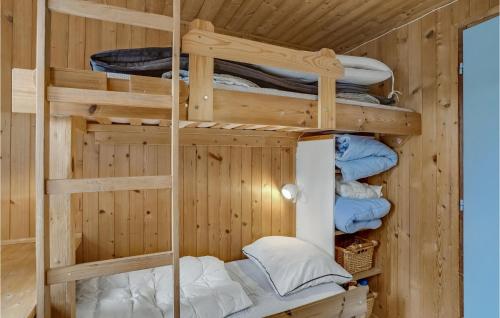 a room with bunk beds in a cabin at Holiday Home Svenstibakkevej Ii in Lild Strand