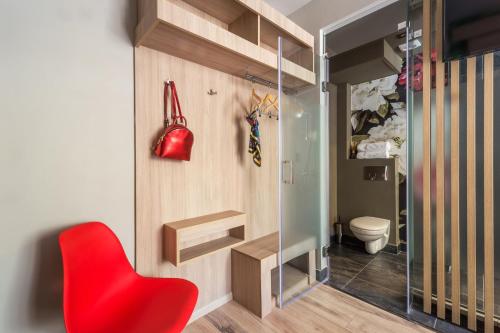 Koupelna v ubytování Hotel Allur