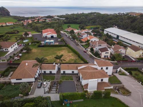 an aerial view of a residential neighborhood with houses at Vila Rosario in Ponta Delgada