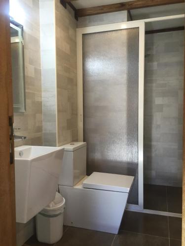 un bagno con un water e un lavandino di CentreToni Arida a Al Arz