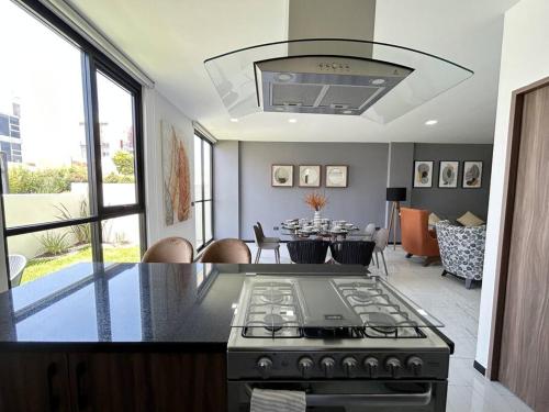 Dapur atau dapur kecil di Home resort departamento exclusivo y céntrico