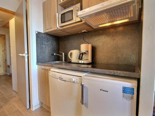 Studio cabine à Belle Plagne, 4 personnes, terrasse vue sud-ouest