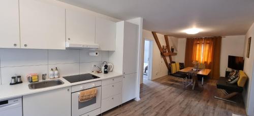Kuchyň nebo kuchyňský kout v ubytování Big House