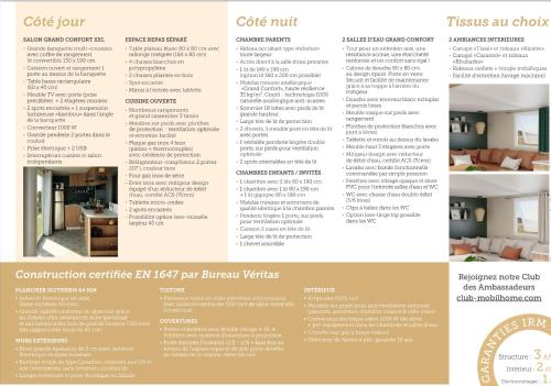 a page of a brochure for a house at Mobil home climatisé 6,8 Pers SIBLU BONNE ANSE PLAGE LA PAMYRE LES MATHES in Les Mathes