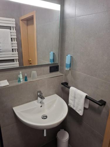 Salle de bains dans l'établissement Hotel am Hardtsee