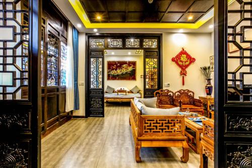 Posezení v ubytování Pingyao Ziwenge Inn