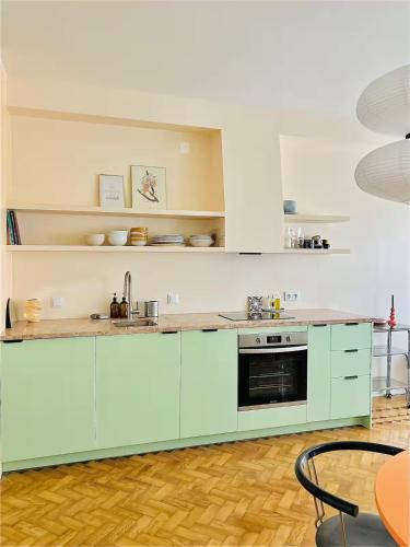 Η κουζίνα ή μικρή κουζίνα στο Big Studio apartment with a terrace