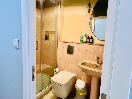 Ένα μπάνιο στο Big Studio apartment with a terrace