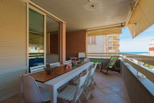 Balkoni atau teres di Appartamento Beach View