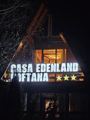 a sign that reads casa edenland de france at Casa Edenland Doftana in Trăisteni