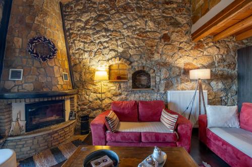 Гостиная зона в Archontiko Fiamegou Hotel&Spa