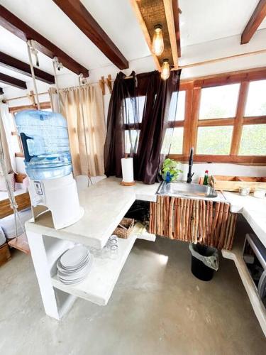Χώρος καθιστικού στο Loft con hermosa vista, terraza y wifi Starlink!